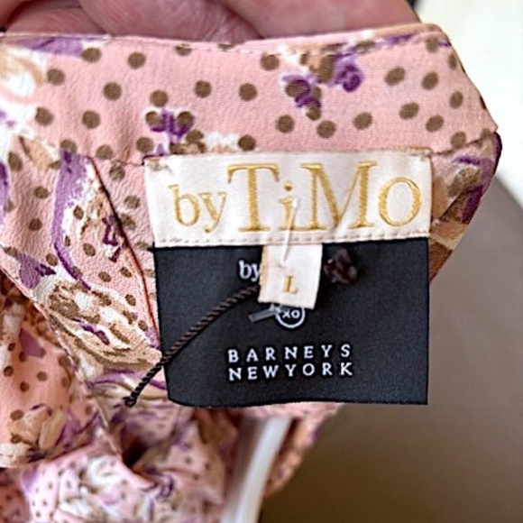 BY TiMo Ruffle Trimmed, Midi-Style Wrap Dress w/ Open Back in Pink NWOT/sz L - Picture 15 of 16